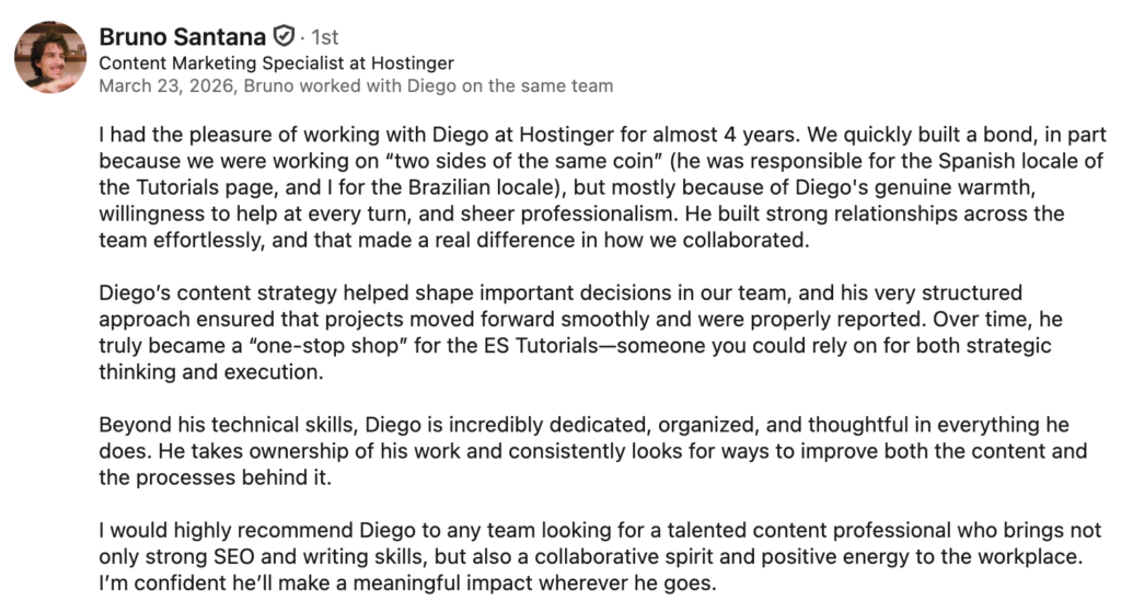 bruno recommendation